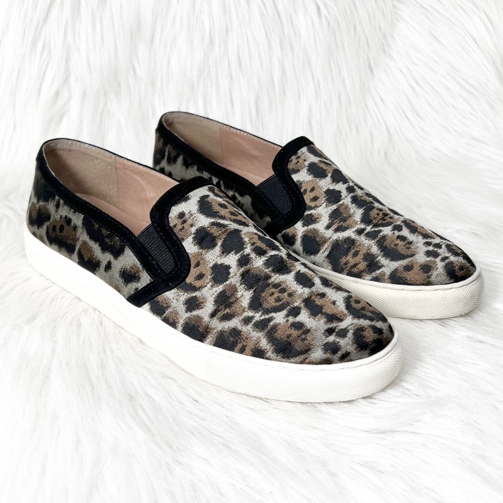 Antonio Melani Metallic Leopard Silver Black Brown Low Top Slip On Sneakers - Picture 8 of 13